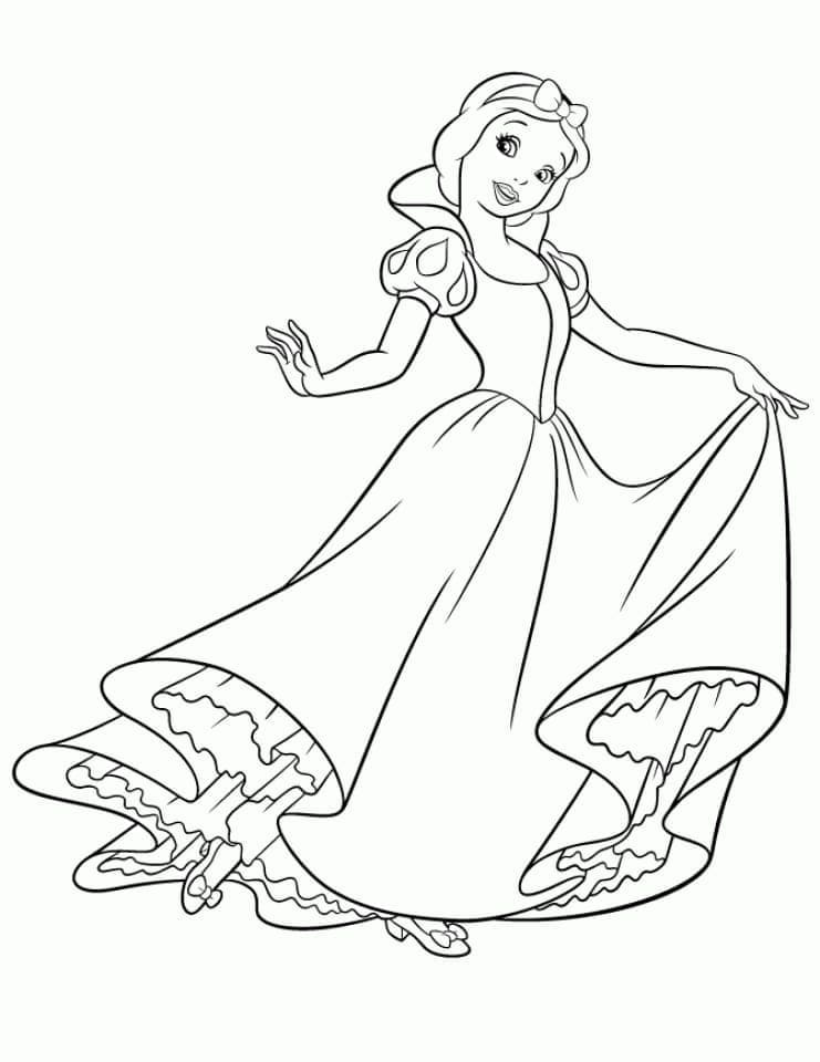 Desenho deBranca de Neve Adorável para colorir