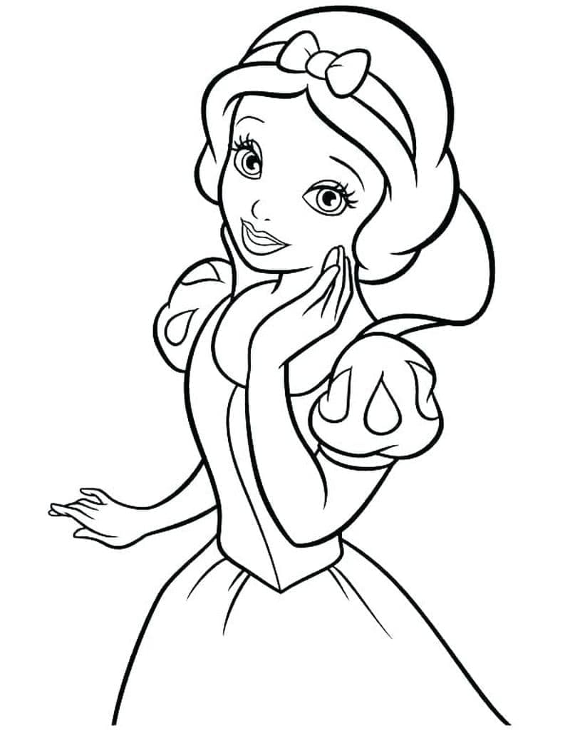 Desenho deBranca de Neve Alegre para colorir