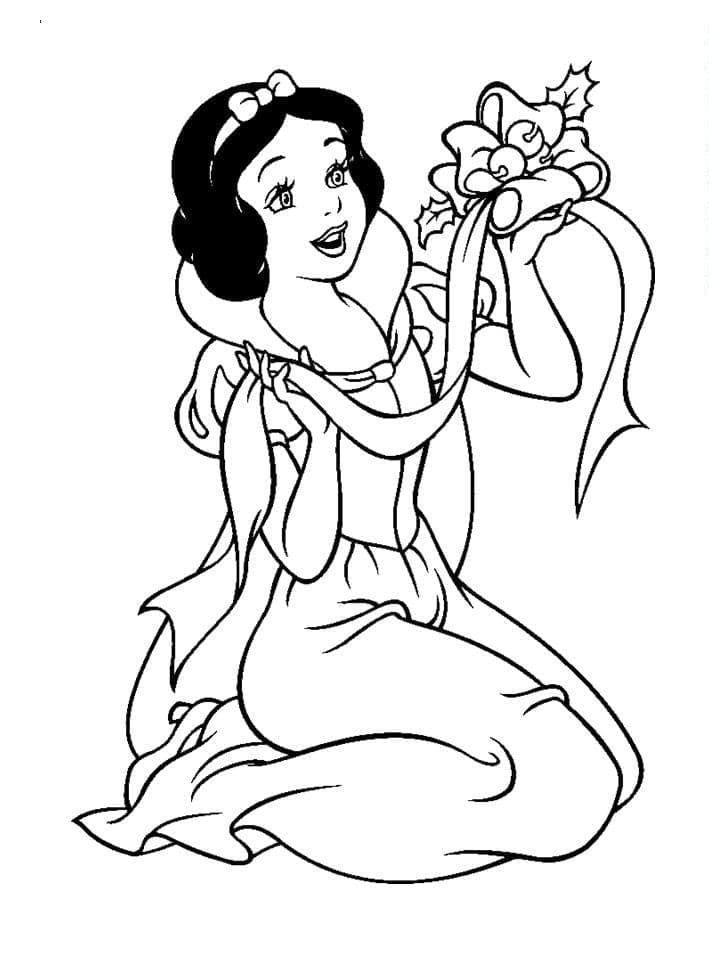 Desenho deBranca de Neve Feliz para colorir