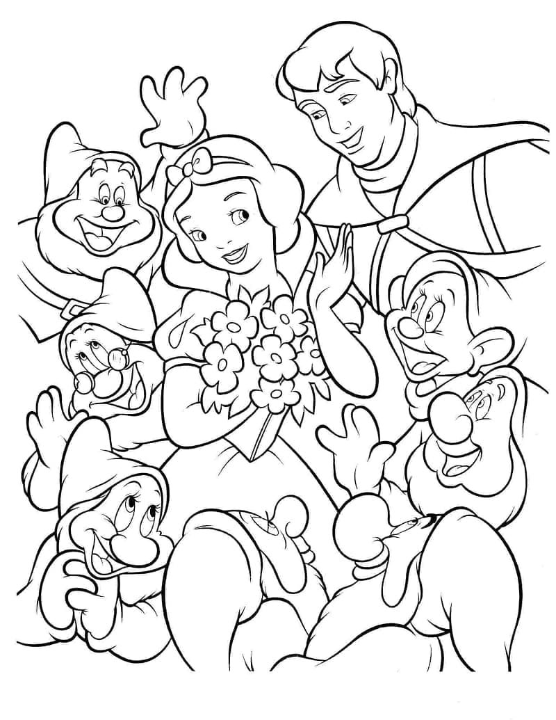 Desenho deBranca de Neve Grátis para colorir