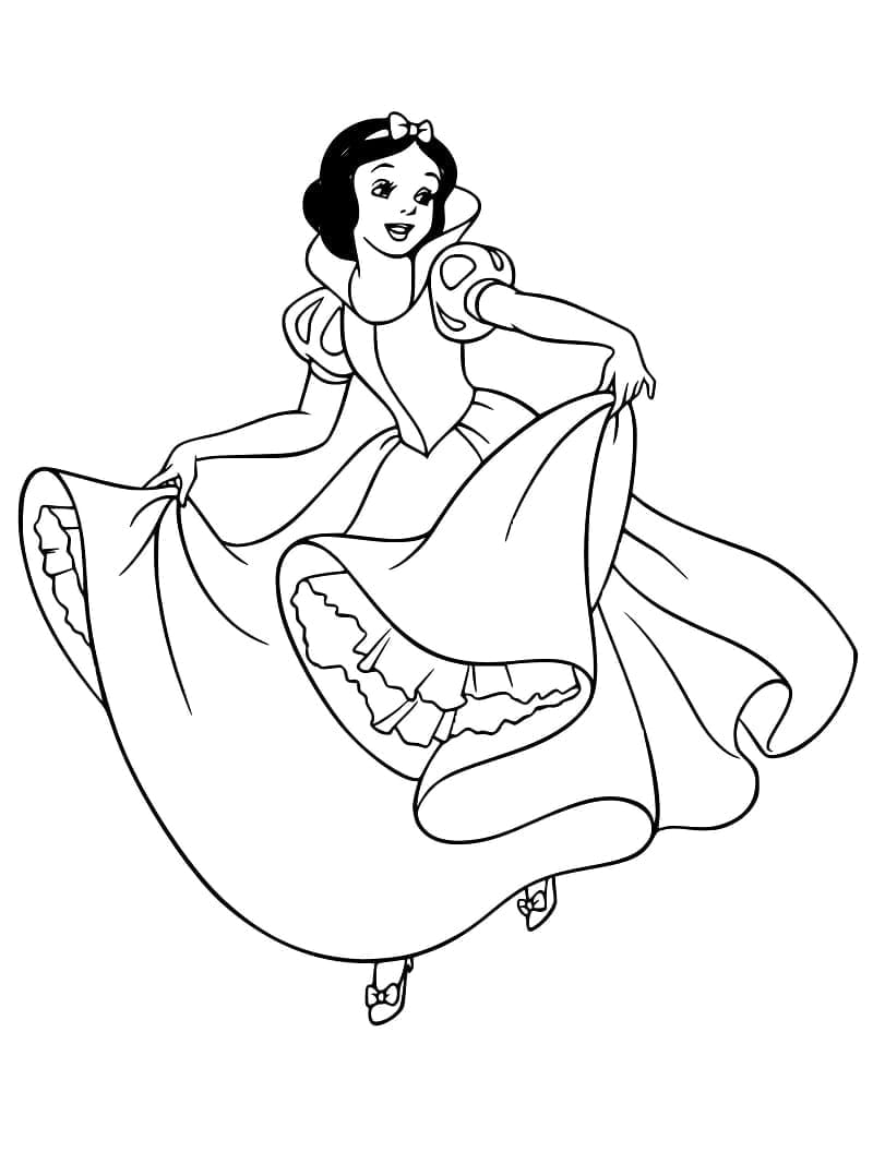 Desenho deBranca de Neve Imprimível Para Crianças para colorir