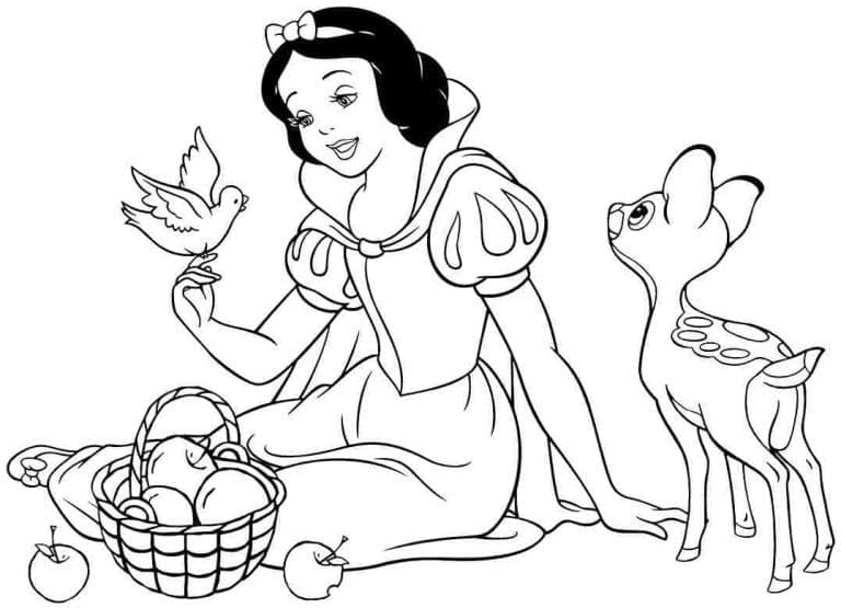 Desenho deBranca de Neve Imprimível para colorir