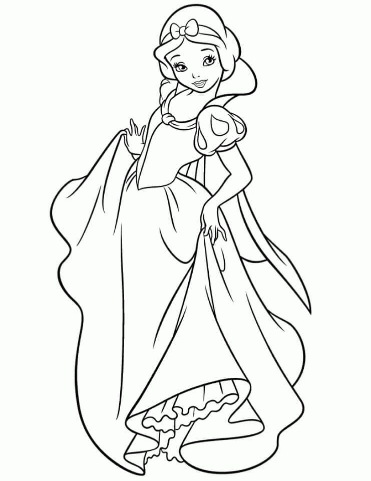 Desenho deBranca de Neve Linda para colorir