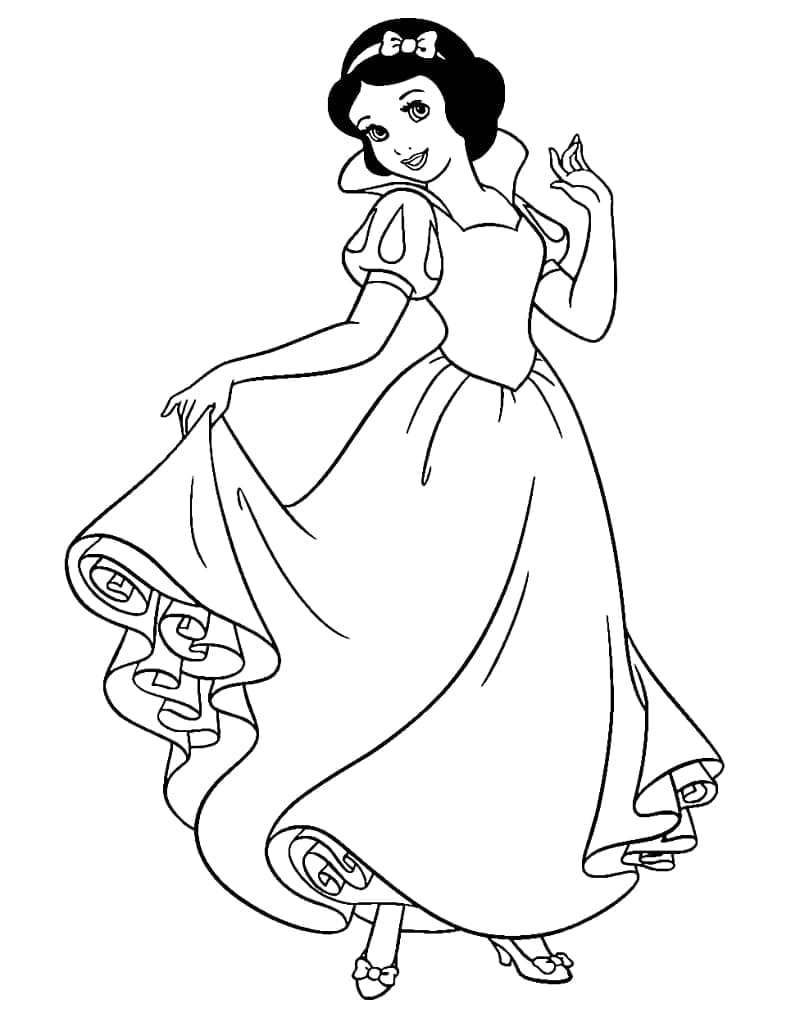 Desenho deBranca de Neve Muito Adorável para colorir