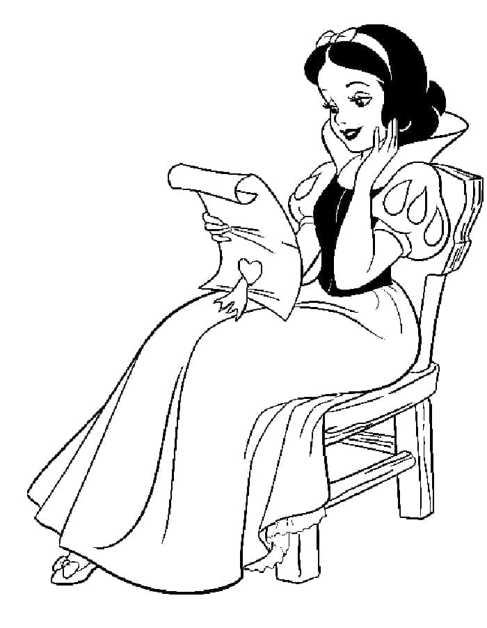 Desenho deBranca de Neve Muito Alegre para colorir