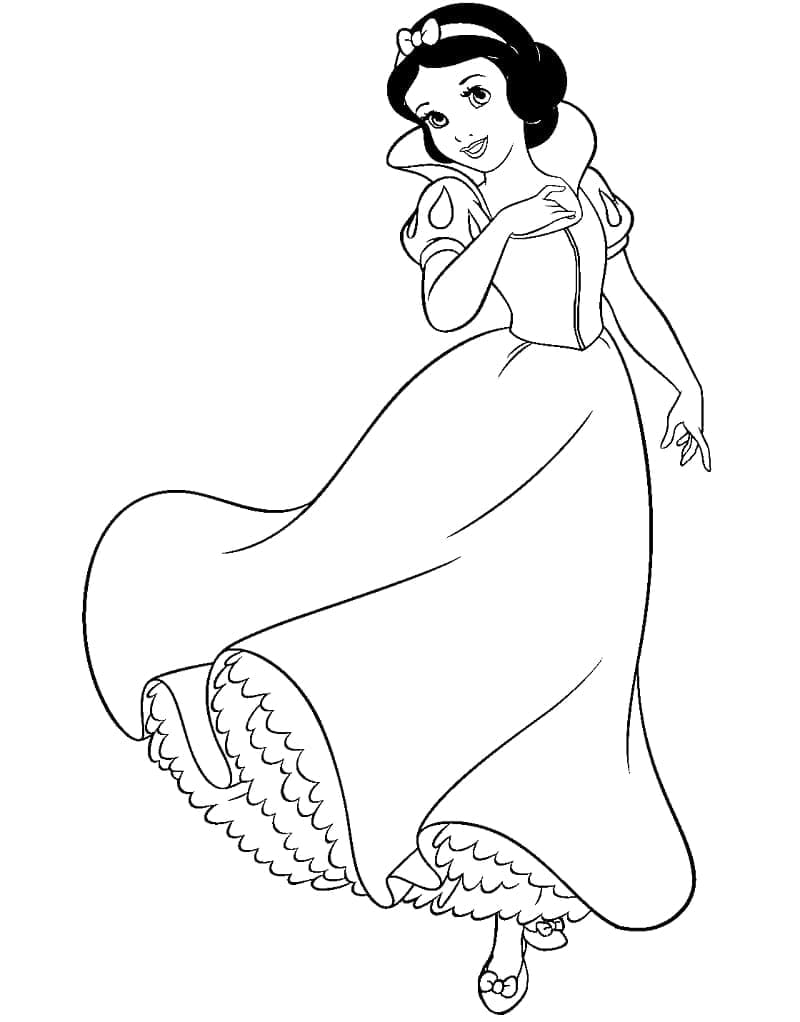 Desenho deBranca de Neve Muito Bonita para colorir