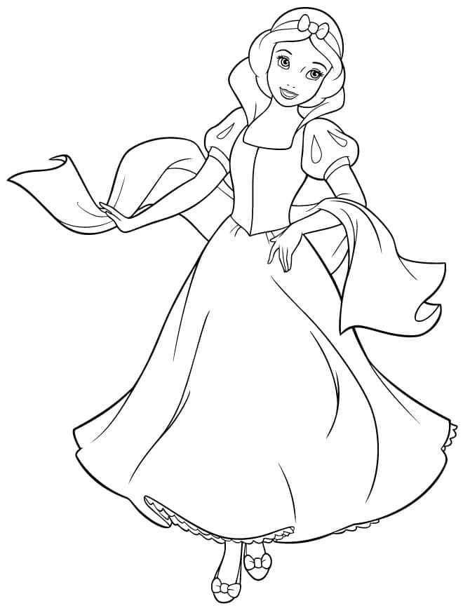 Desenho deBranca de Neve Muito Fofa para colorir