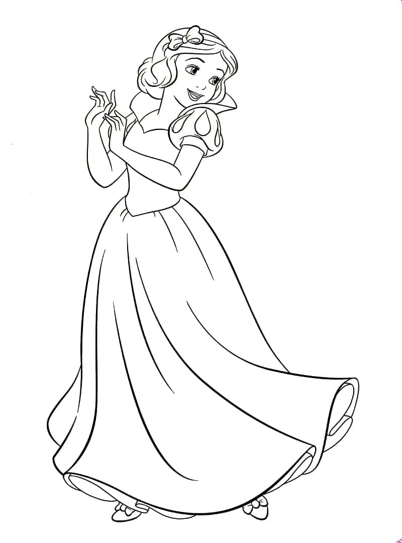 Desenho deBranca de Neve Muito Linda para colorir