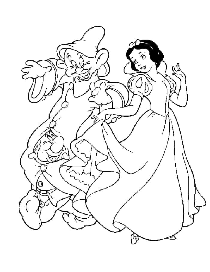 Desenho deBranca de Neve Para Crianças para colorir