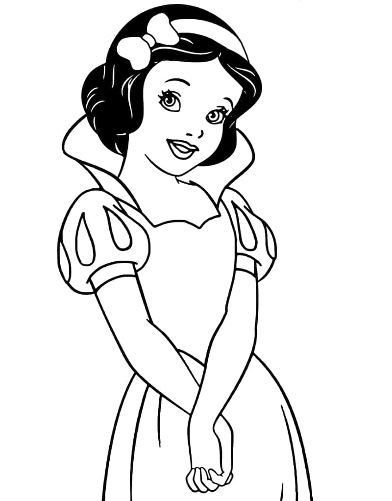 Desenho deBranca de Neve Sorridente para colorir