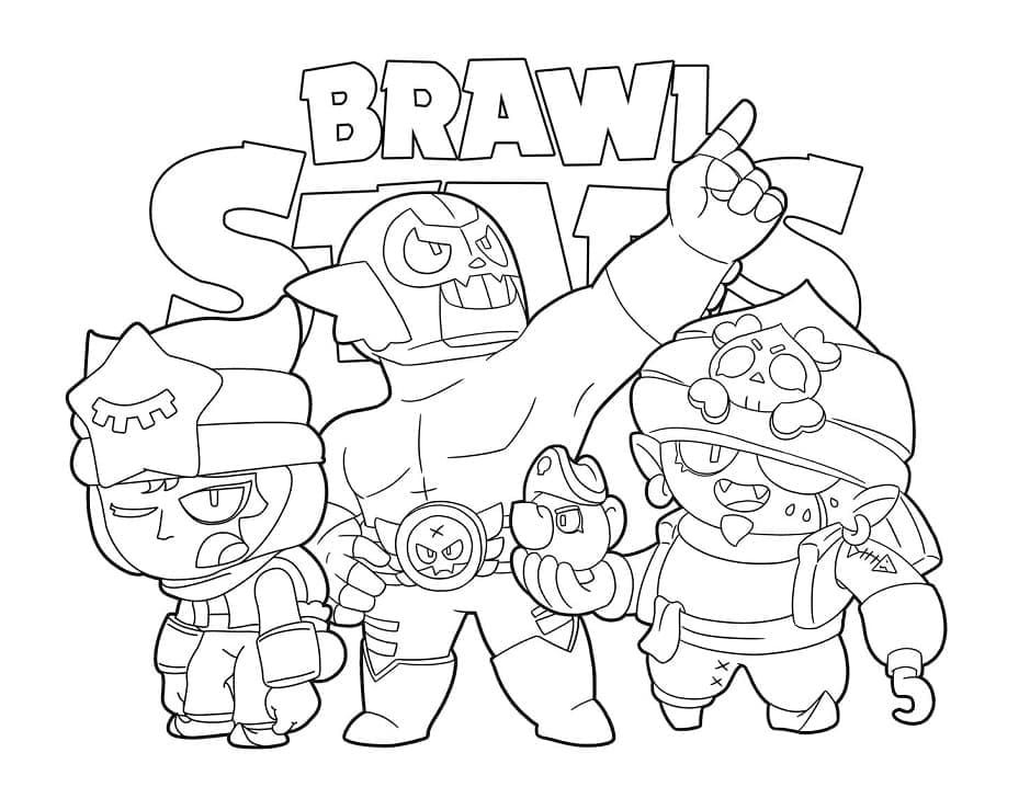 Desenho deBrawl Stars Jogo Eletrônico para colorir