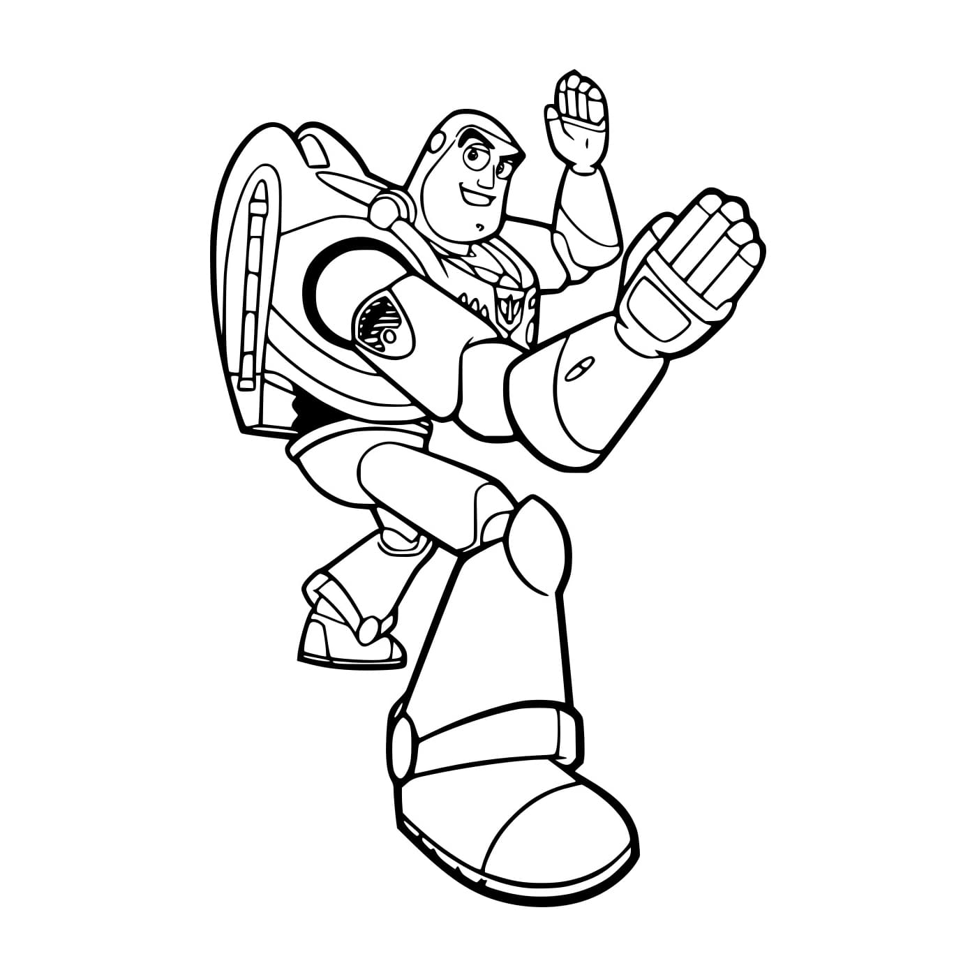 Desenho deBuzz Lightyear Lutando para colorir