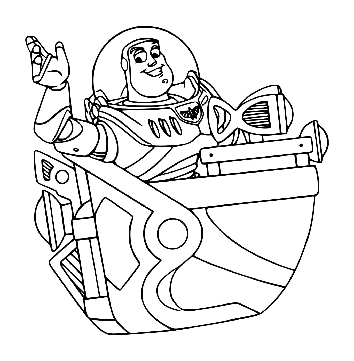 Desenho deBuzz Lightyear No Barco para colorir