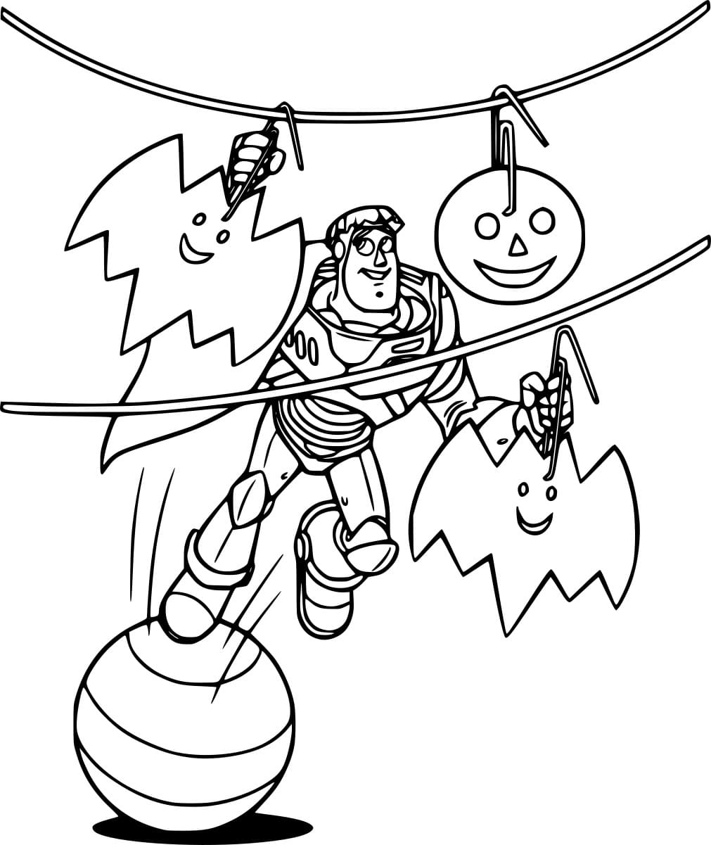 Desenho deBuzz Lightyear No Halloween para colorir