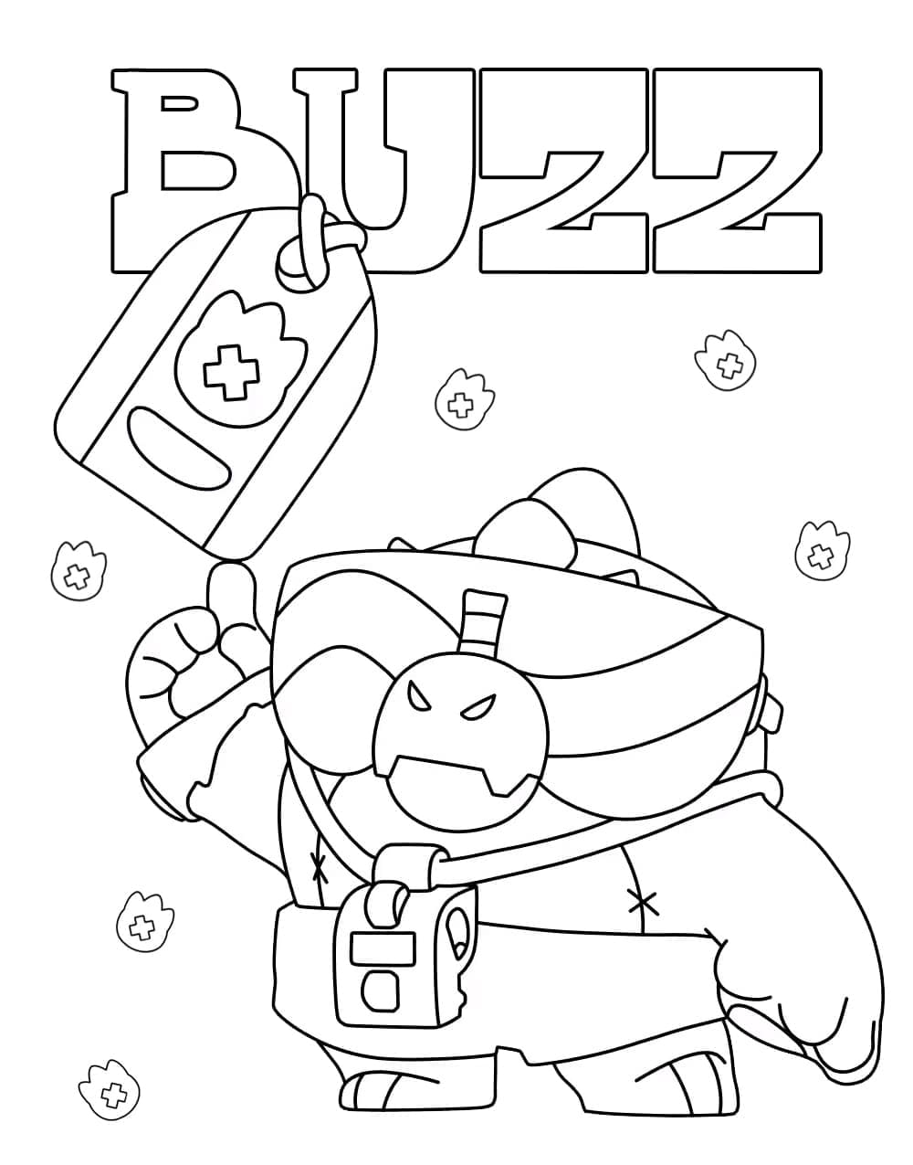 Desenho deBuzz de Brawl Stars para colorir