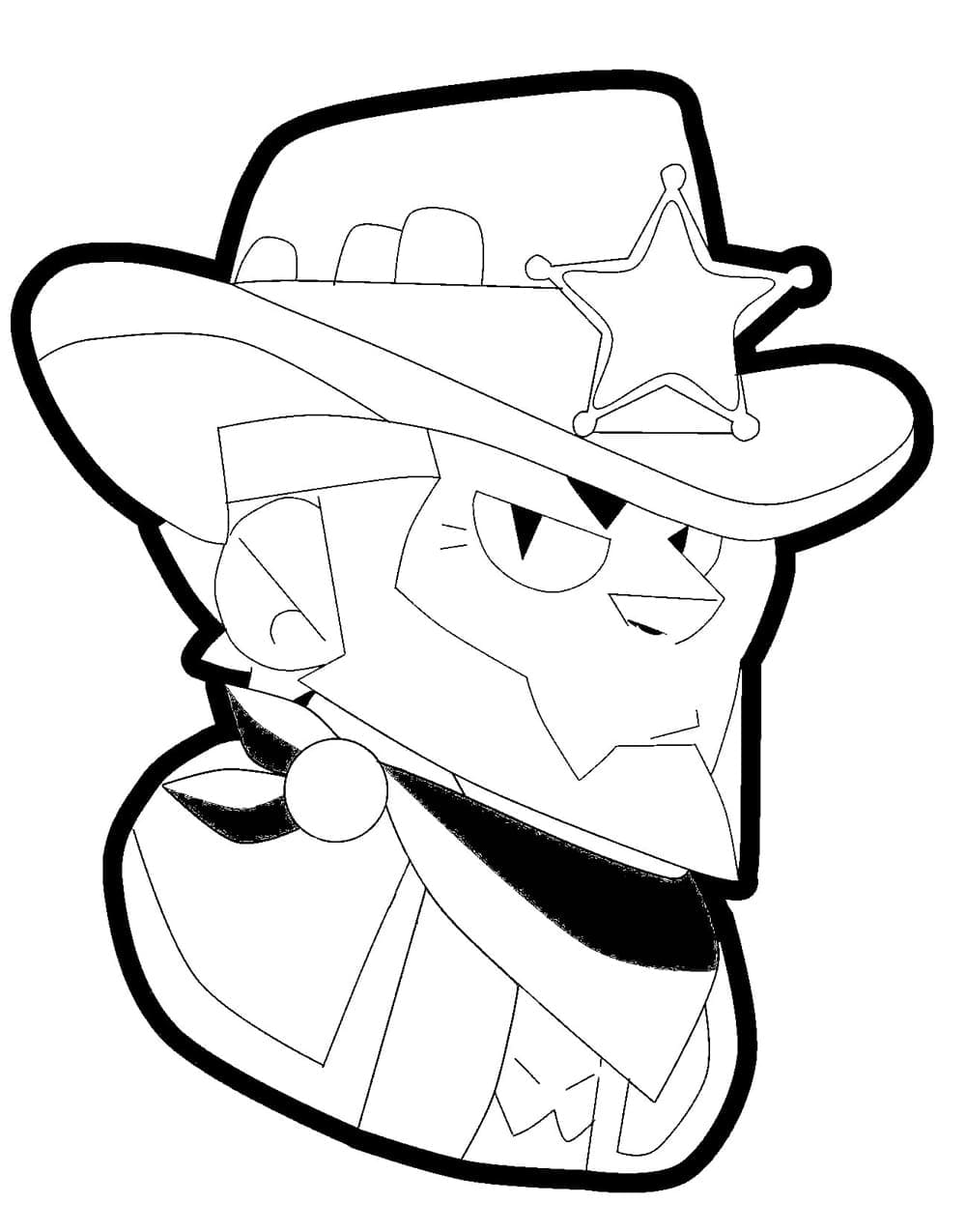 Desenho deByron Brawl Stars para colorir