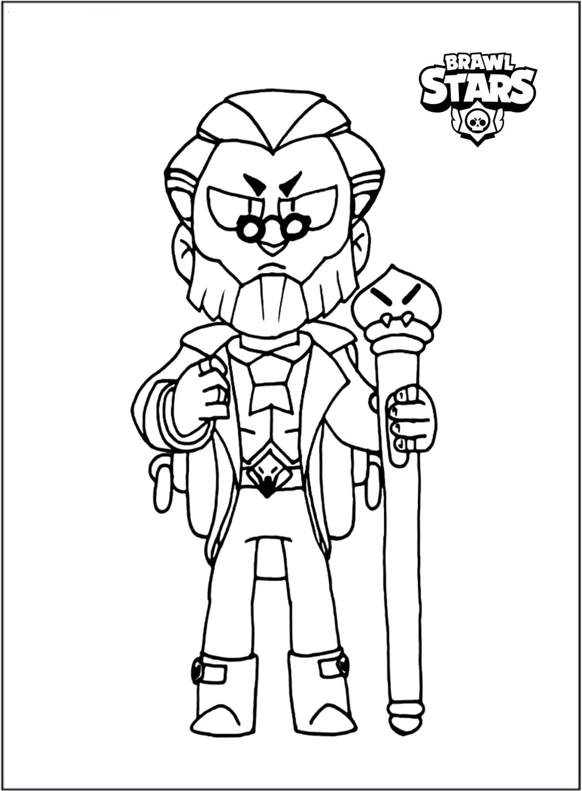 Desenho deByron de Brawl Stars para colorir