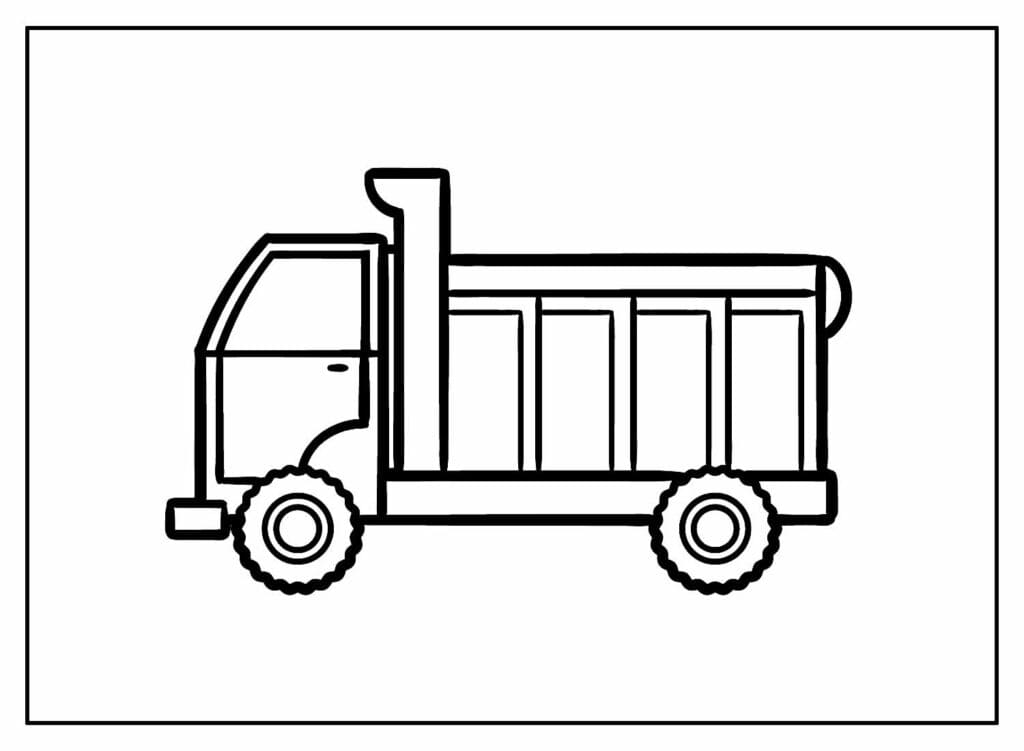 Desenho deCaminhão Para Crianças de 1 Ano para colorir