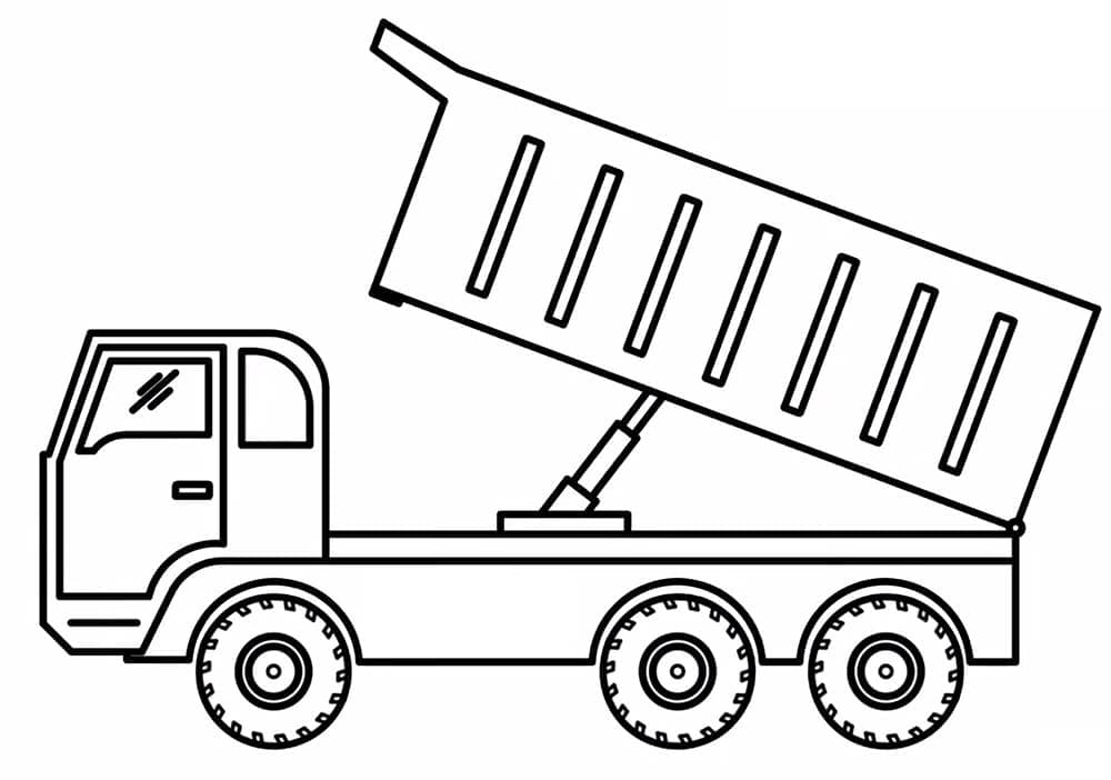 Desenho deCaminhão Para Crianças de 2 Ano para colorir