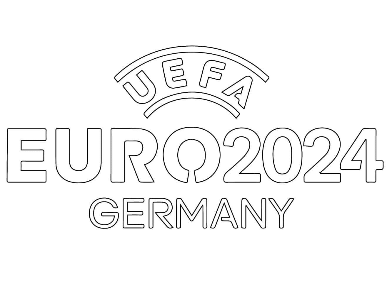 Desenho deCampeonato Europeu de Futebol 2024 para colorir