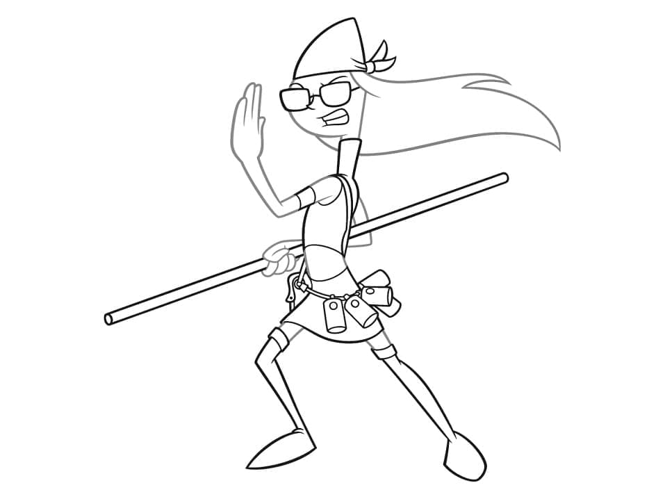 Desenho deCandace Flynn de Phineas e Ferb para colorir