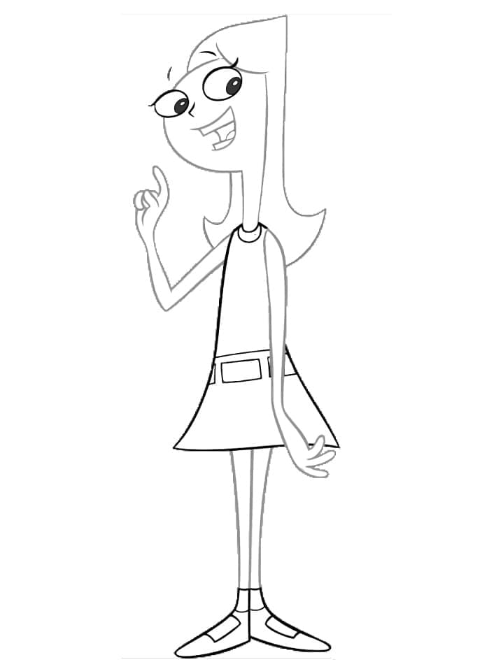 Desenho deCandace de Phineas e Ferb para colorir