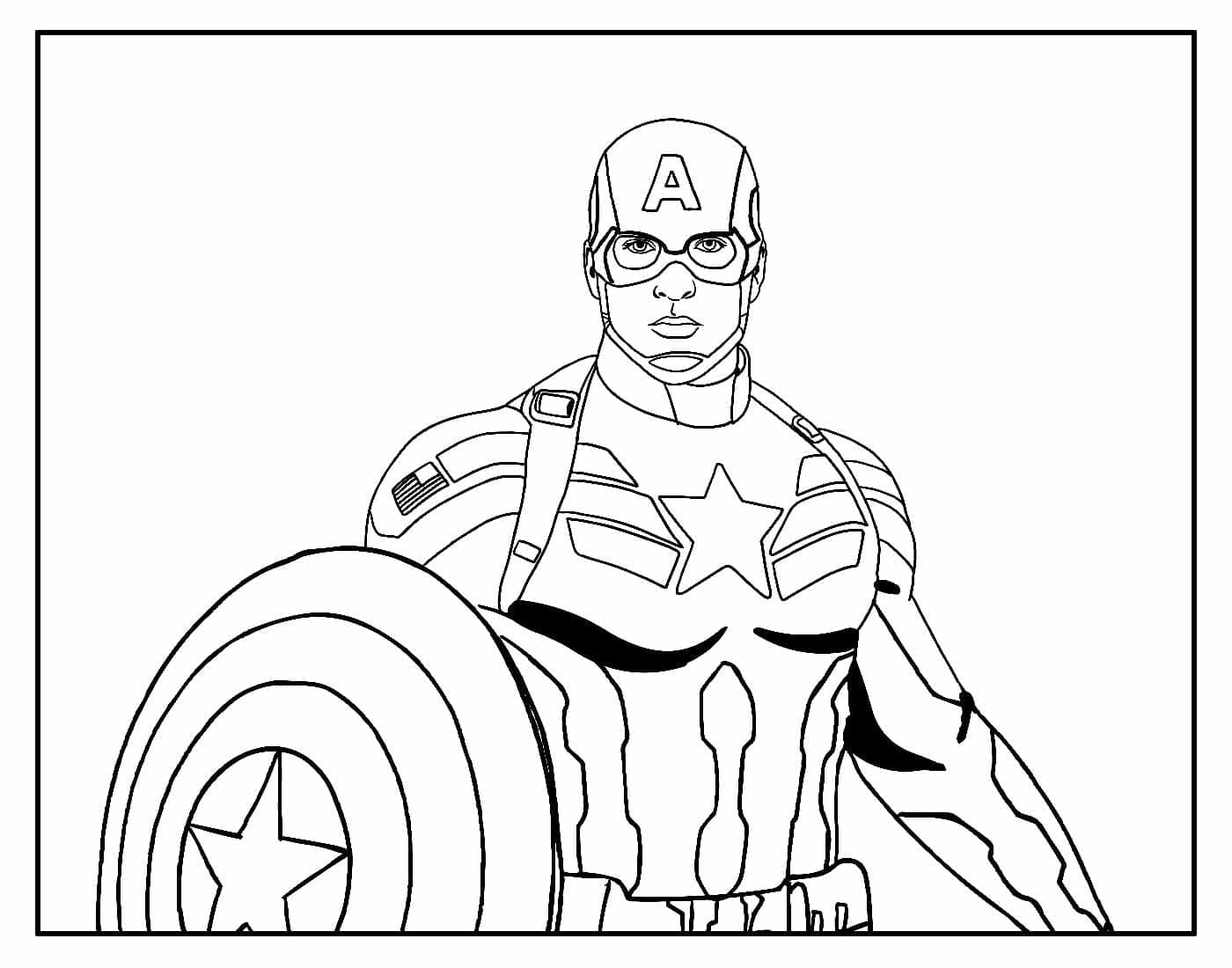 Desenho deCapitão América Steve Rogers para colorir