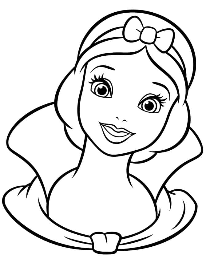 Desenho deCara de Branca de Neve para colorir