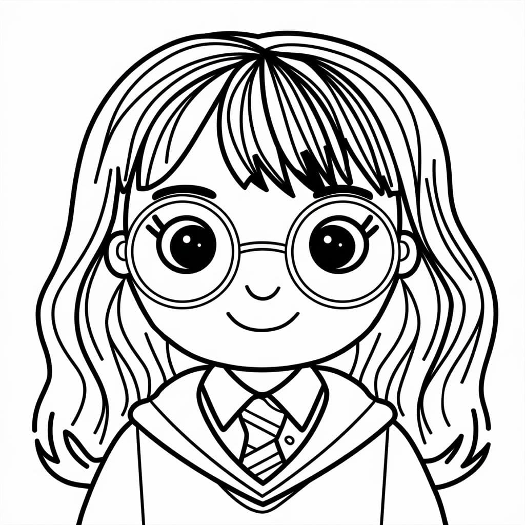 Desenho deCara de Hermione para colorir