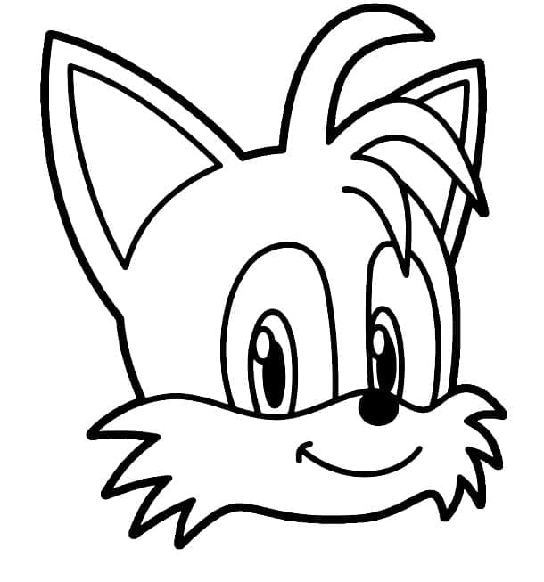 Desenho deCara de Tails para colorir