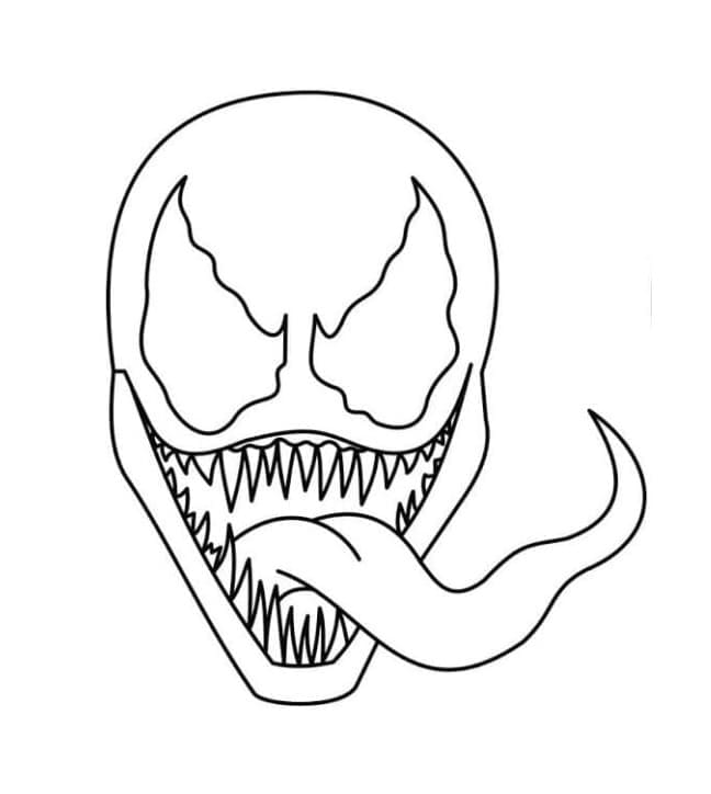 Desenho deCara de Venom para colorir