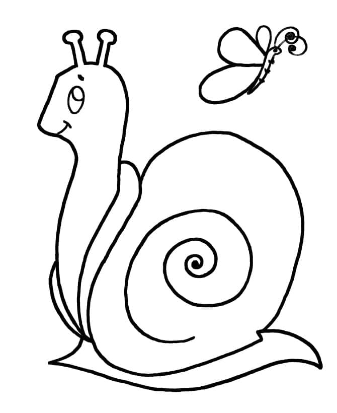 Desenho de Caracol Imprimível Para Crianças para colorir