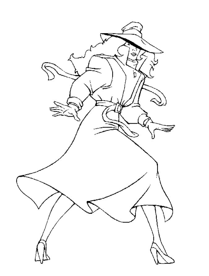 Desenho deCarmen Sandiego Para Crianças de 3 Ano para colorir