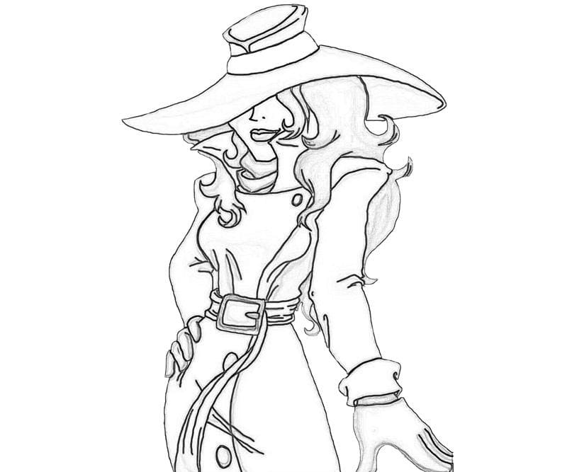 Desenho deCarmen Sandiego Para Crianças para colorir