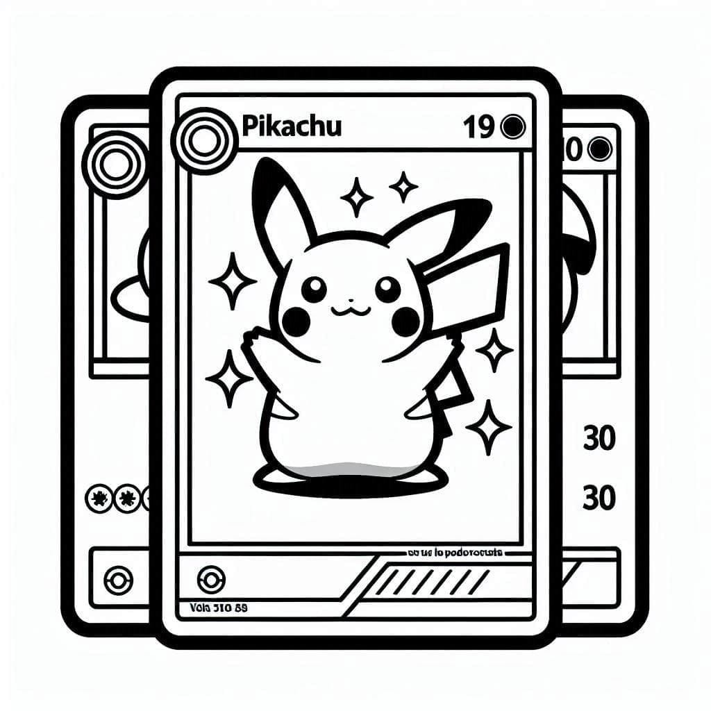 Desenhos de Carta Pokemon para colorir