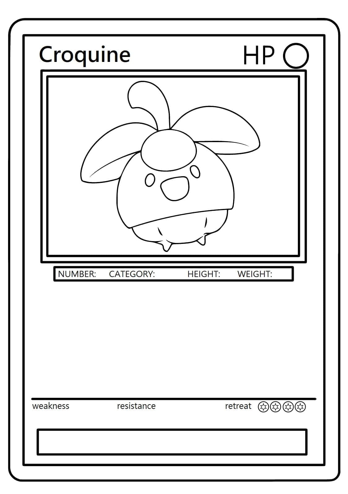 Desenho deCarta Pokémon Bounsweet para colorir