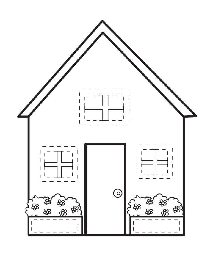 Desenho de Casa Fácil para colorir