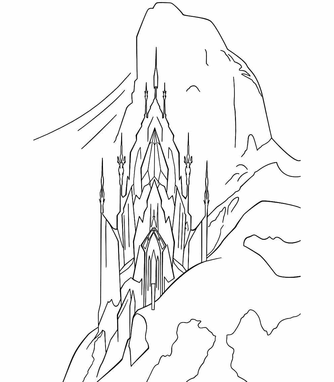 Desenho deCastelo Da Rainha De Frozen para colorir