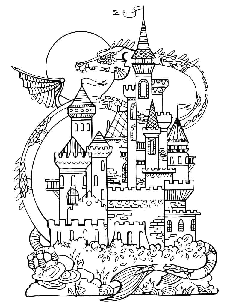 Desenho deCastelo Fantástico para colorir