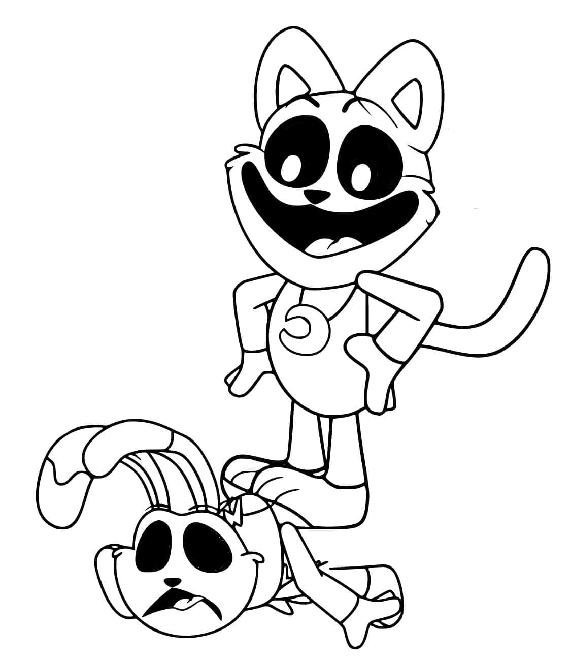 Desenho deCatNap de Poppy Playtime Smiling Critters para colorir