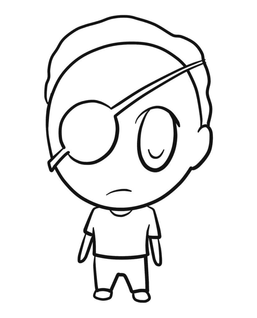 Desenho deChibi Morty Smith para colorir