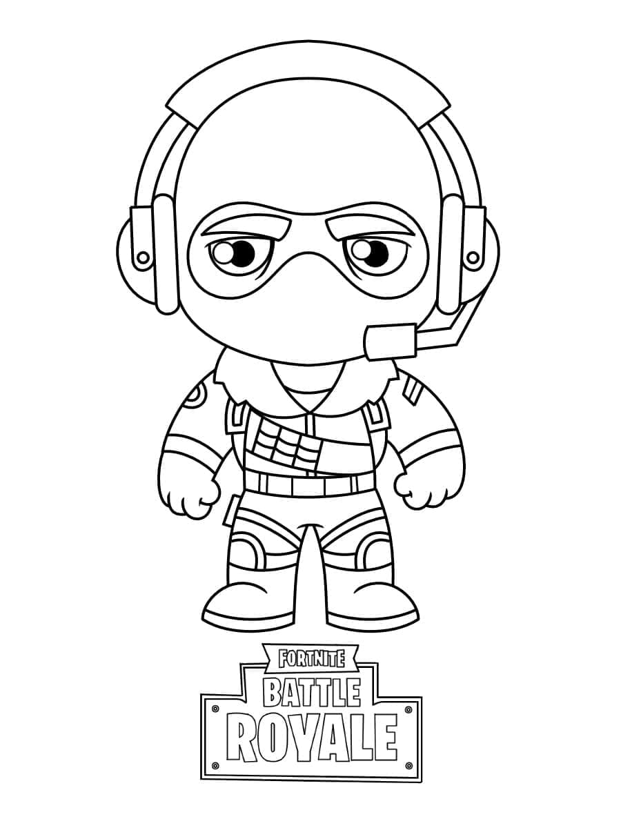 Desenho deChibi Raptor de Fortnite para colorir