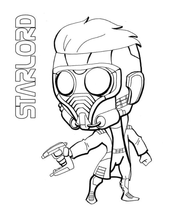 Desenho deChibi Star-Lord para colorir