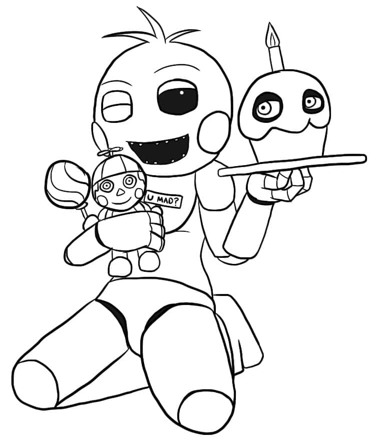 Desenho deChica Fnaf Grátis Para Crianças para colorir