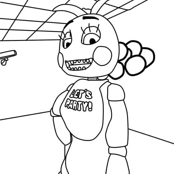 Desenho deChica Fnaf Imprimível Para Crianças para colorir