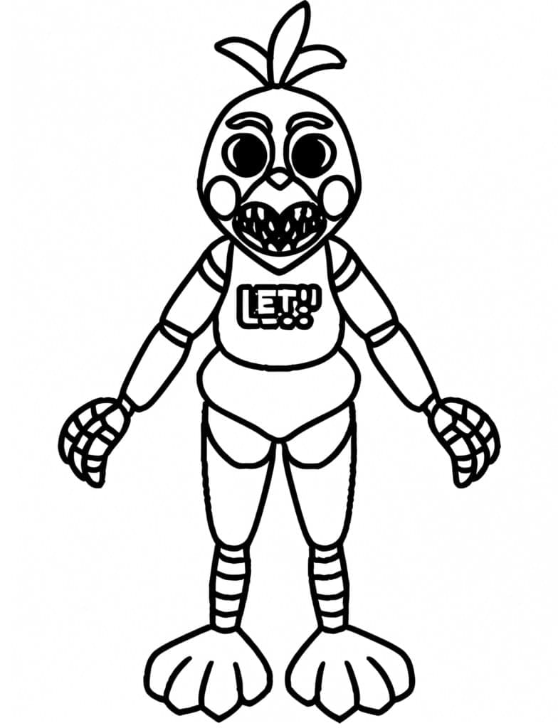 Desenho deChica Fnaf Para Crianças para colorir