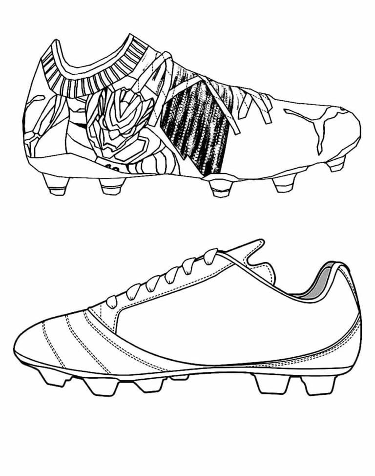 Desenho deChuteiras Para Crianças de 3 Anos para colorir