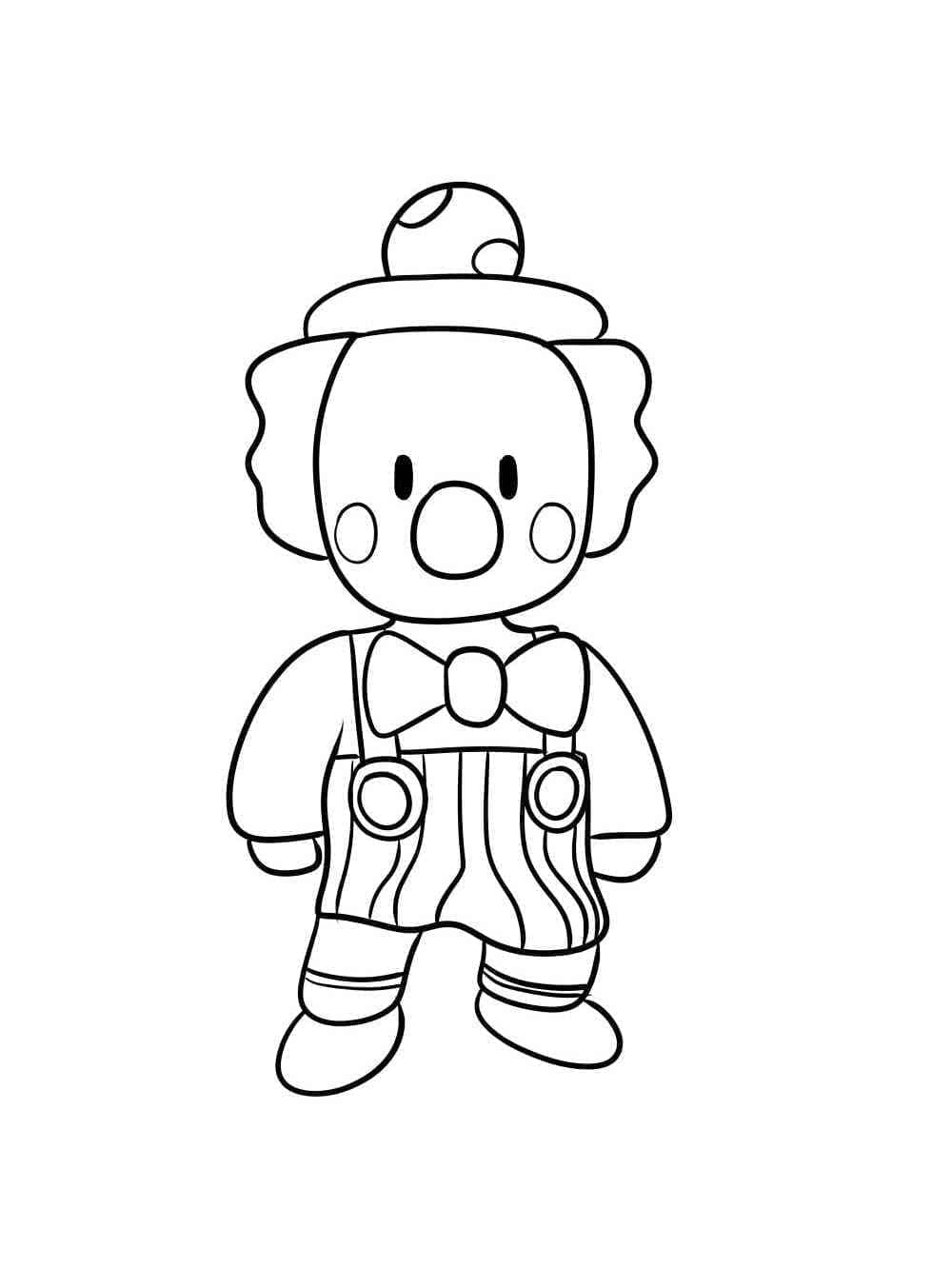 Desenho deClown Bozo Stumble Guys para colorir