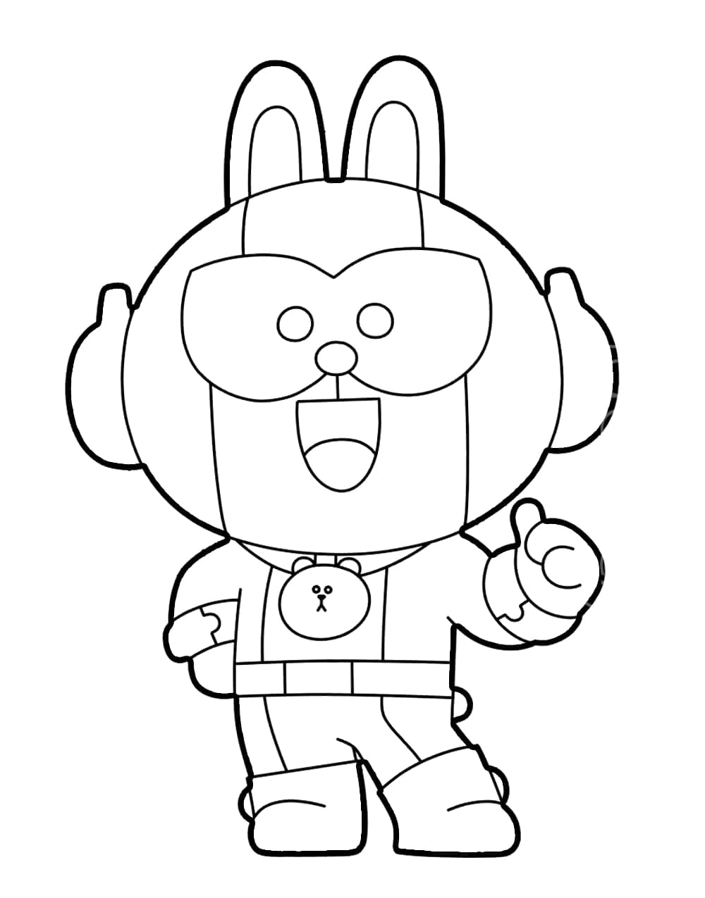 Desenho deCony Max de Brawl Stars para colorir