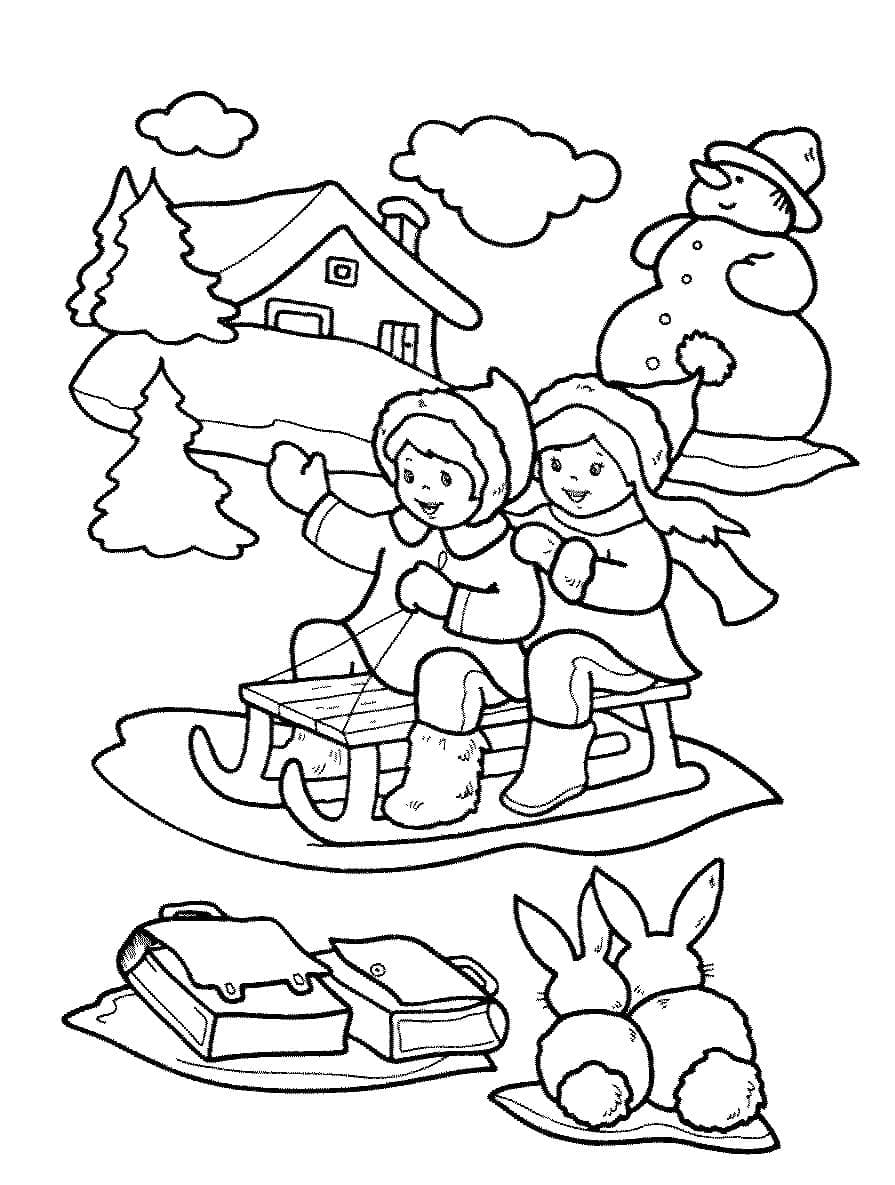 Desenhos de Inverno para colorir